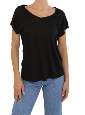 Maglia in lino con scollo a V